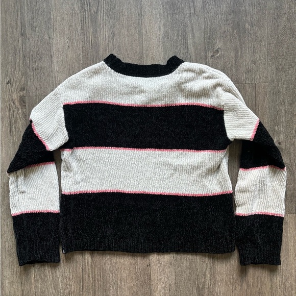 Volcom Black, White, and Pink Striped Sweater - Picture 4 of 5